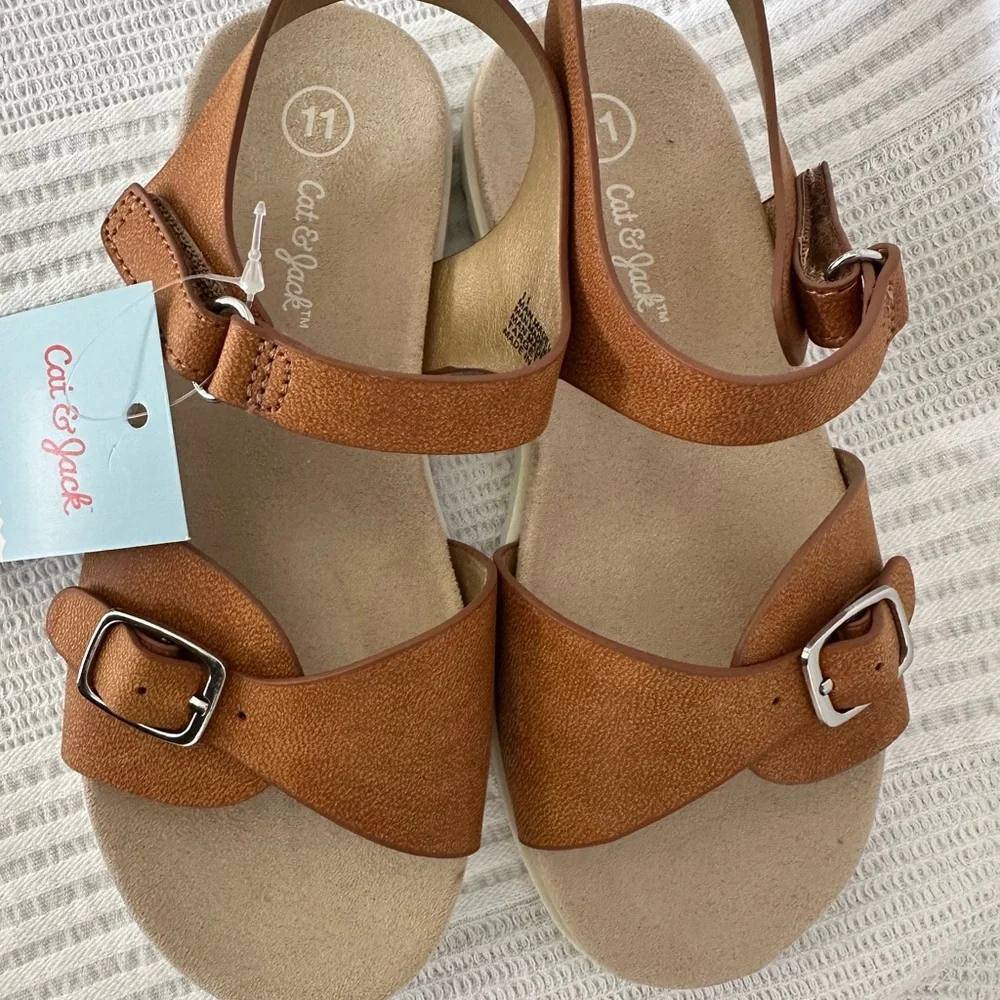 Cat & Jack Cognac Sandals - Picture 2 of 4